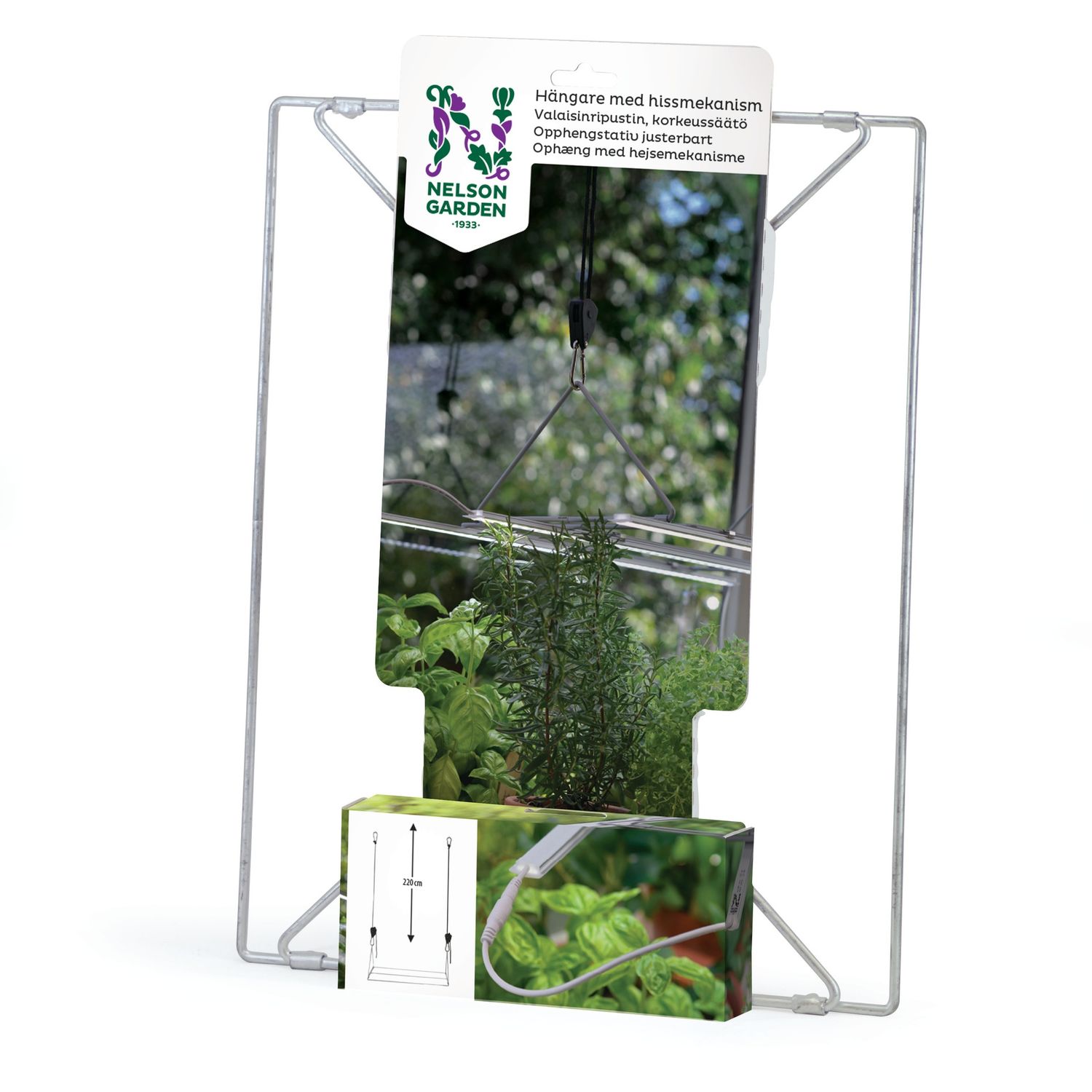 Kasvivalaisimen ripustin Nelson Garden, korkeussäädöllä