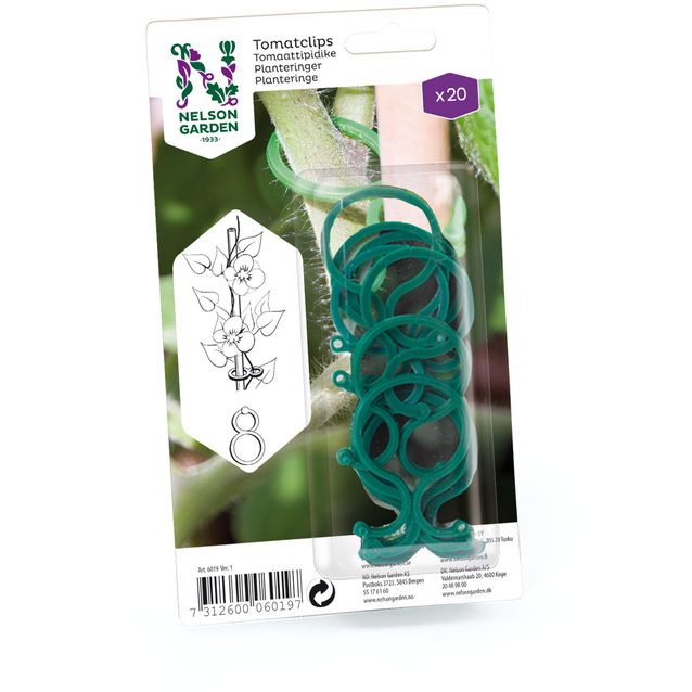 Tomaattipidike Nelson Garden, 6cm, 20kpl, muovi, vihreä