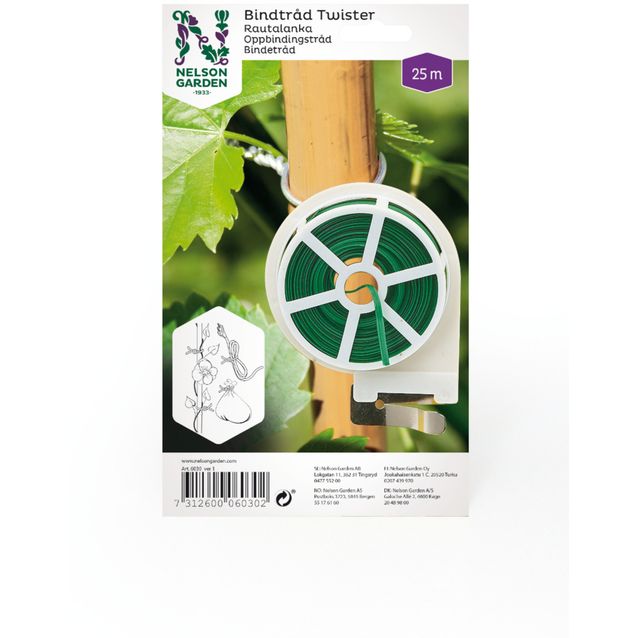 Sidontarautalanka Neldon Garden Twister, 25m, litteä