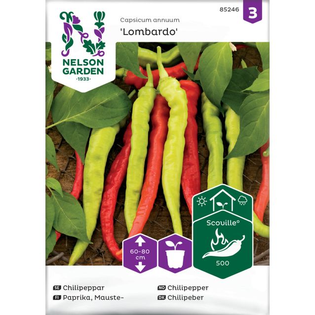 Maustepaprika siemen Nelson Garden Lombardo