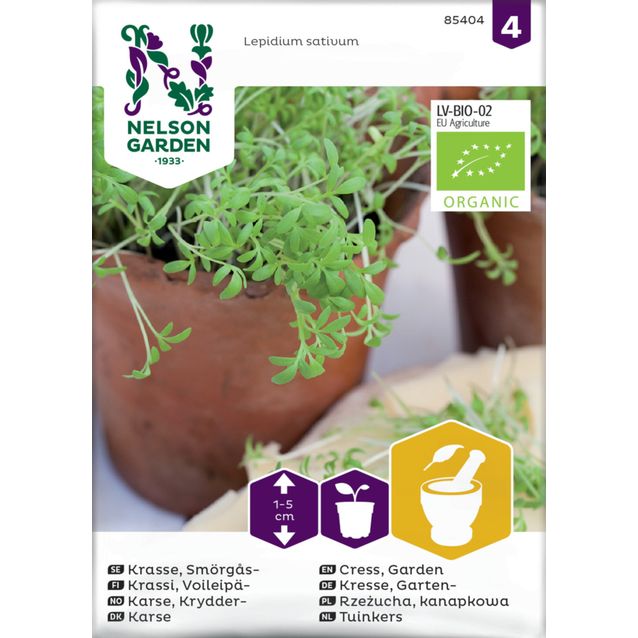 Voileipäkrassi siemen Nelson Garden Organic