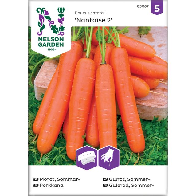 Porkkana siemen Nelson Garden Nantaise 2, kylvönauha