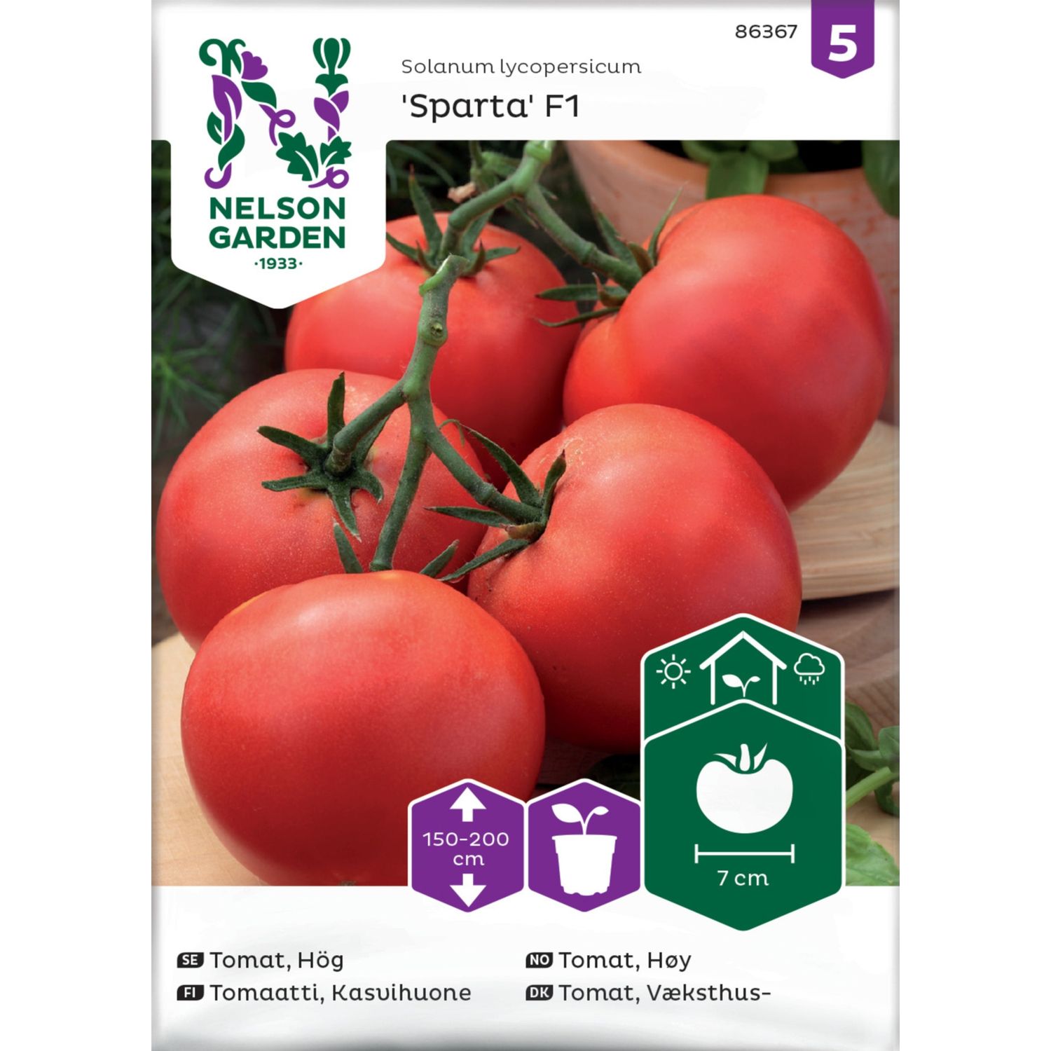 Kasvihuonetomaatti Nelson Garden Sparta F1, siemenet