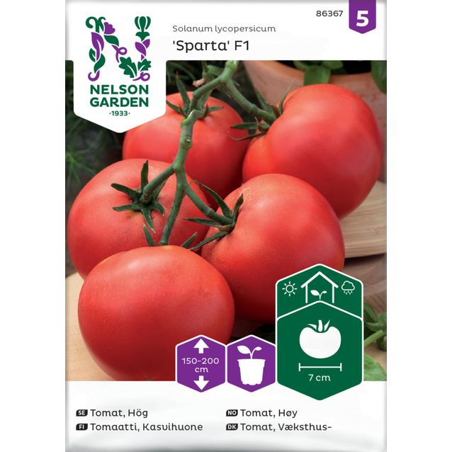 Kasvihuonetomaatti siemen Nelson Garden Sparta F1