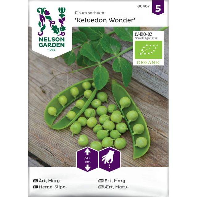 Silpoherne siemen Nelson Garden Kelvedon Wonder Organic