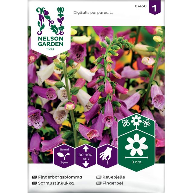Sormustinkukka siemen Nelson Garden, väriseos