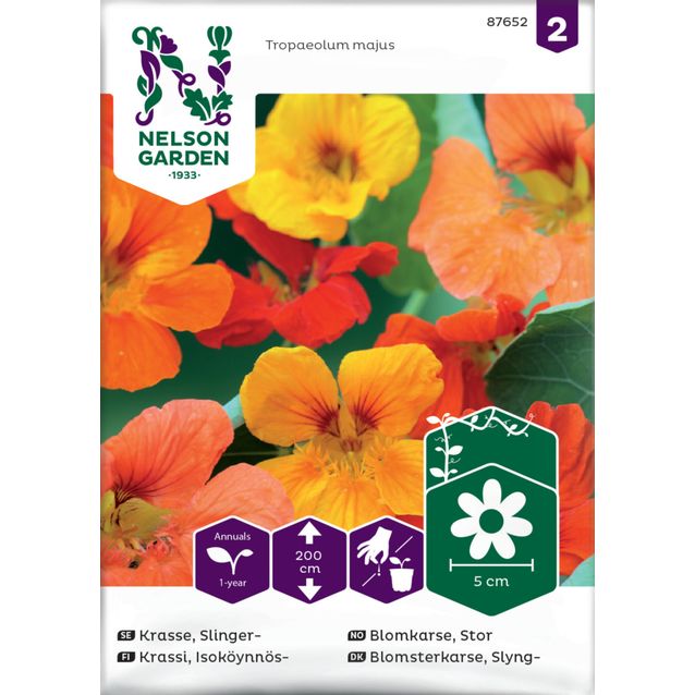 Isoköynnöskrassi siemen Nelson Garden, väriseos