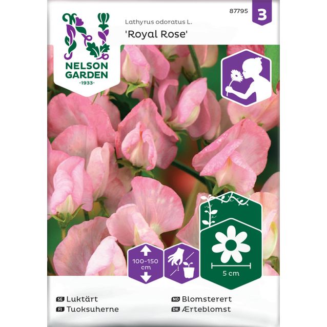 Tuoksuherne siemen Nelson Garden Royal Rose