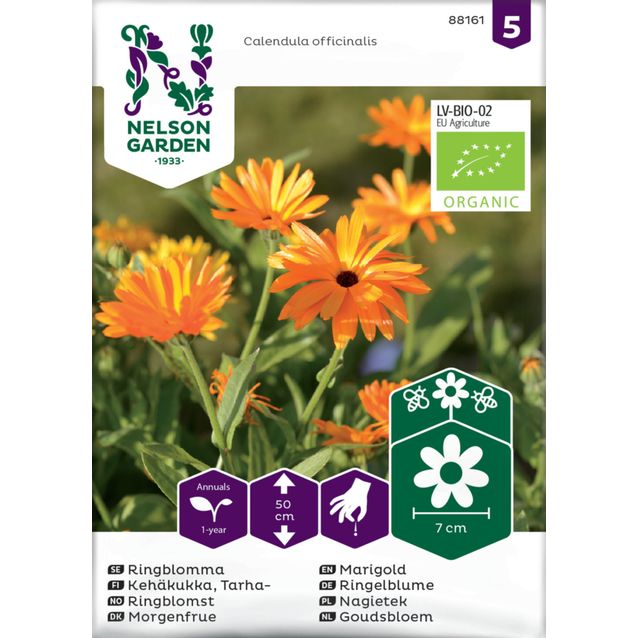 Tarhakehäkukka siemen Nelson Garden väriseos Organic