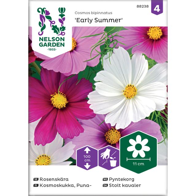 Punakosmoskukka siemen Nelson Garden Early Summer