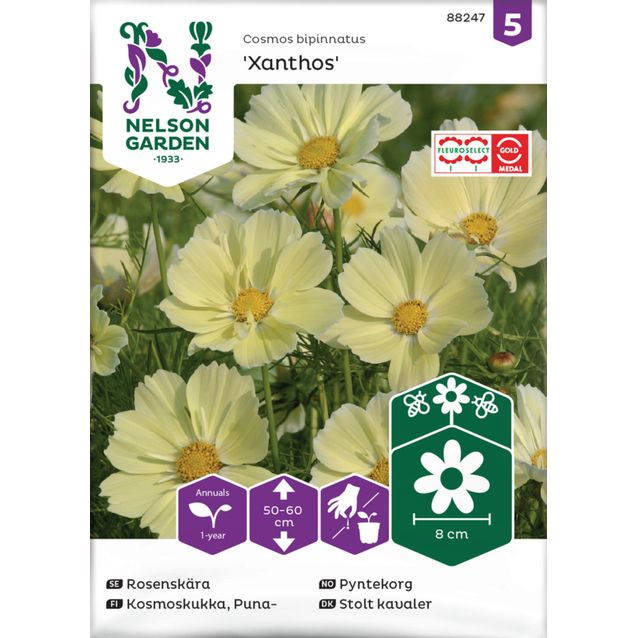 Punakosmoskukka siemen Nelson Garden Xanthos