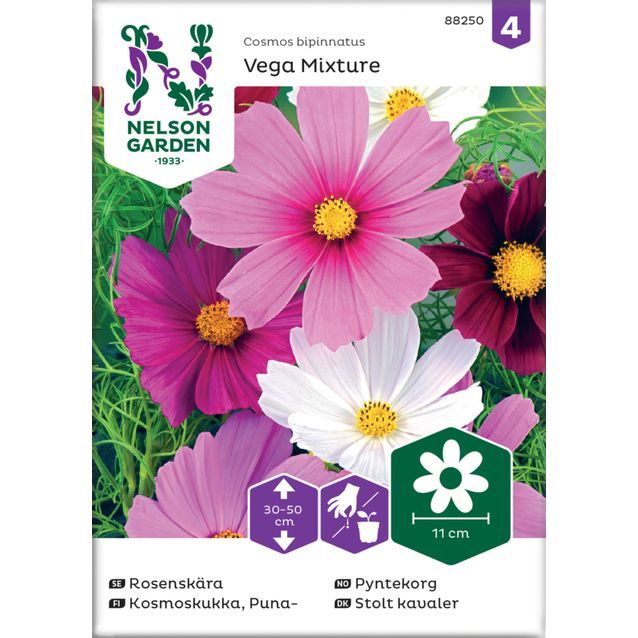 Punakosmoskukka siemen Nelson Garden Vega Mixture