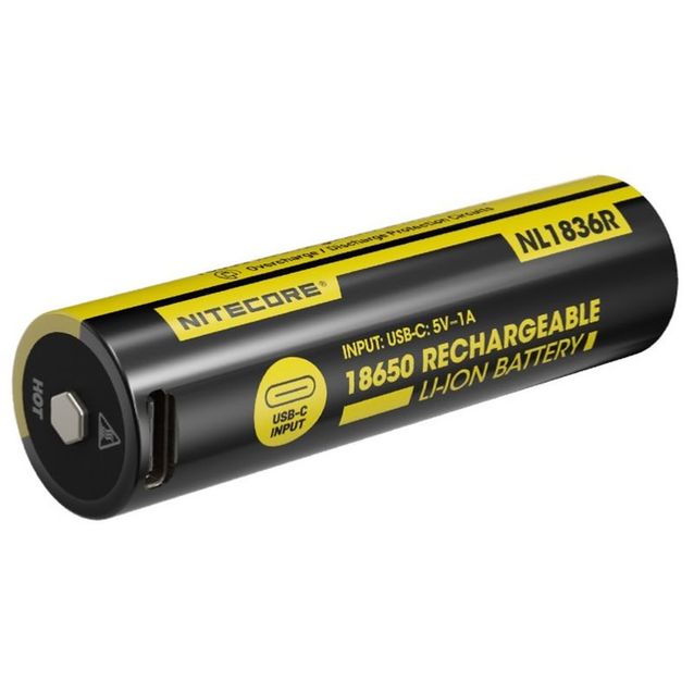 Akku Nitecore NL1836R 3600mAh USB-C ladattava