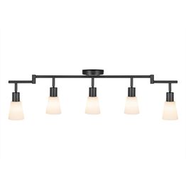 Kattovalaisin Nordlux Cole 5-osainen 186x870x242 mm musta/opaali