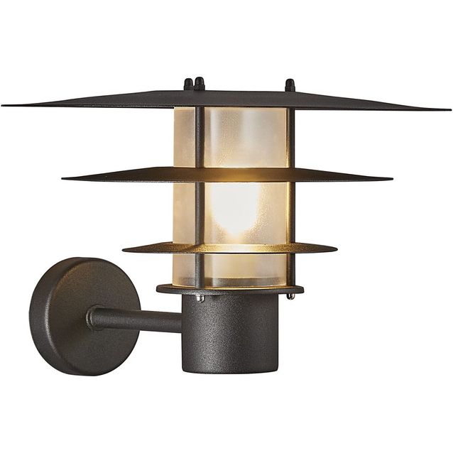 Ulkoseinävalaisin Nordlux Bastia 35, 243x350x386mm, IP54, musta