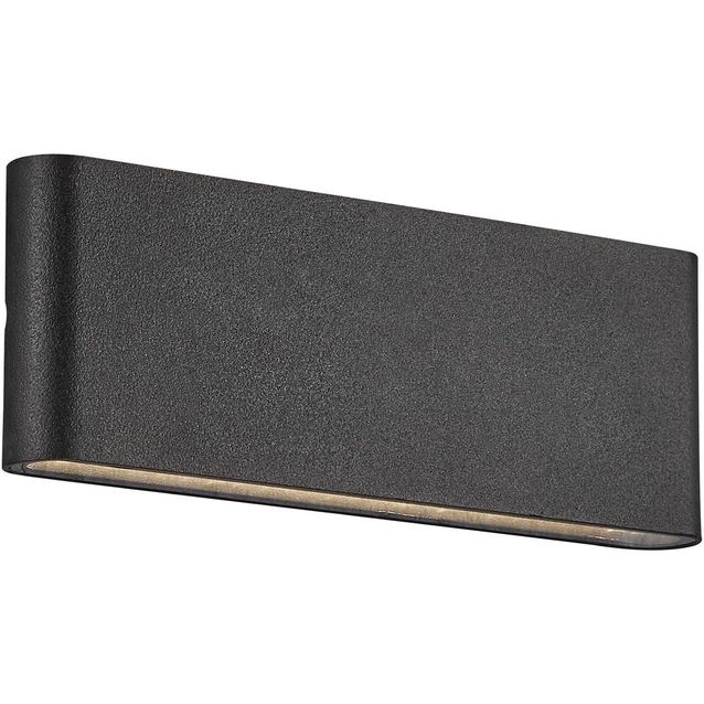 LED-ulkoseinävalaisin Nordlux Kinver 26, 90x260x33mm, IP54, musta