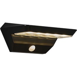 Aurinkokennoseinävalaisin Nordlux Agena hämärä- ja liiketunnistimella IP44 musta