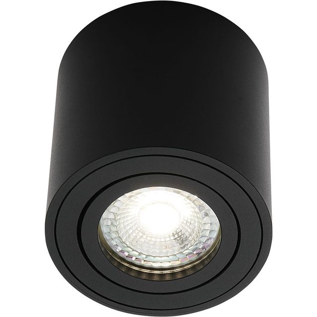 Alasvalo Nordlux Sabonis, pinta-asennus, Ø8cm, musta