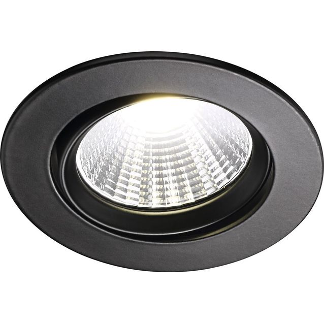 LED-alasvalo Nordlux Fremont, 2700K, musta