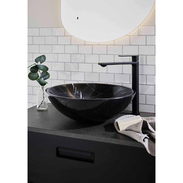 Malja-allas Noro Marble, 410 mm, musta