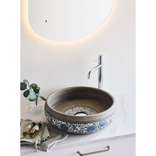 Pesuallas Noro Blossom, ø420 mm, sininen/harmaa