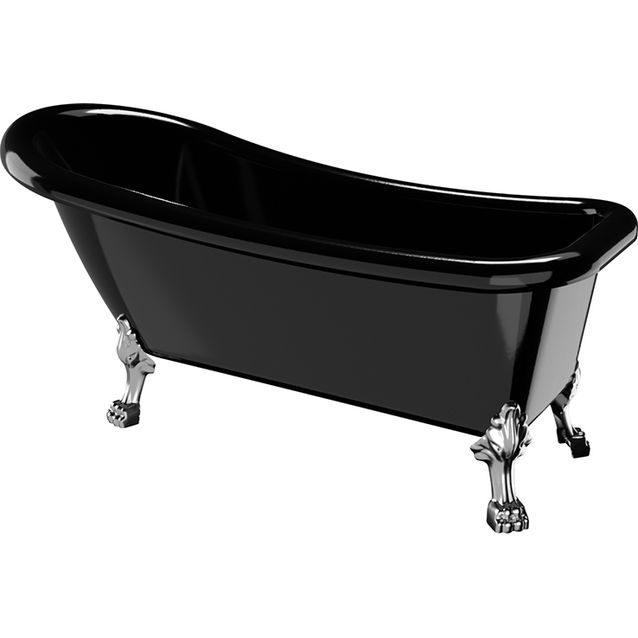 Kylpyamme Noro Old England, 1530x760 mm, musta, kromitassut