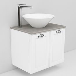 Allaskaappi ja Loop-allas Noro Flexline 3.3 600 mm marmoritaso valkoinen kehysovi