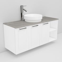 Allaskaappi ja Peak-allas Noro Flexline 132 1200 mm marmoritaso eri värejä