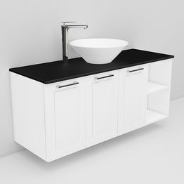 Allaskaappi ja Loop-allas Noro Flexline 134 1200 mm musta taso eri värejä