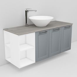 Allaskaappi ja Loop-allas Noro Flexline 139 1200 mm marmoritaso eri värejä