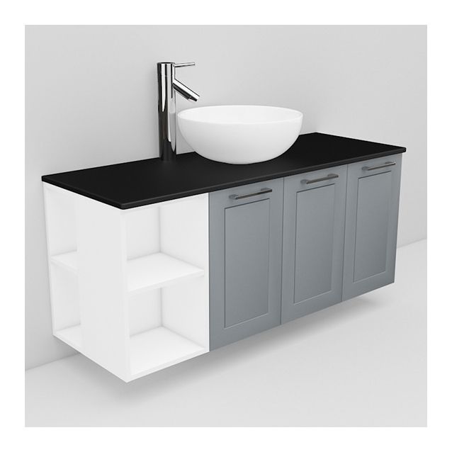 Allaskaappi ja Coast-allas Noro Flexline 144 1200 mm musta taso eri värejä