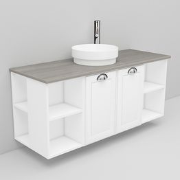 Allaskaappi ja Peak-allas Noro Flexline 148.3 1200 mm marmoritaso valkoinen kehysovi