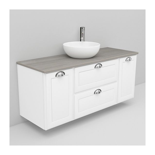 Allaskaappi marmoritasolla ja malja-allas Coast Noro Flexline 157.3 1200 valkoinen hiottu raami