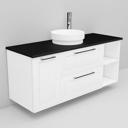 Allaskaappi ja Peak-allas Noro Flexline 167 1200 mm musta taso eri värejä