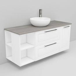 Allaskaappi ja Coast-allas Noro Flexline 173 1200 mm marmoritaso eri värejä