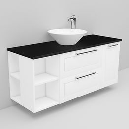 Allaskaappi ja Loop-allas Noro Flexline 174 1200 mm musta taso eri värejä