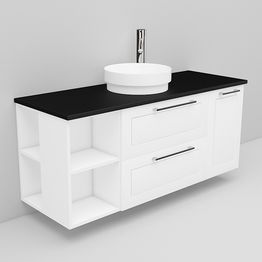 Allaskaappi ja Peak-allas Noro Flexline 175 1200 mm musta taso eri värejä