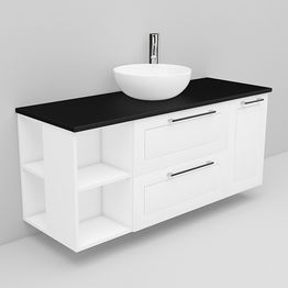 Allaskaappi ja Coast-allas Noro Flexline 176 1200 mm musta taso eri värejä