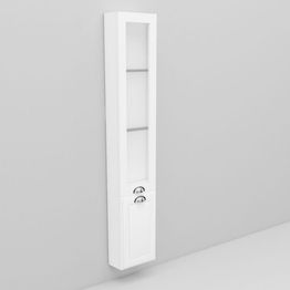 Korkea kaappi Noro Flexline 222.3 300 mm valkoinen kehysovi