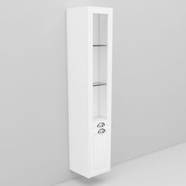 Korkea kaappi Noro Flexline 223.3 300 mm valkoinen kehysovi