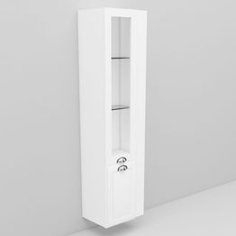 Korkea kaappi Noro Flexline 224.3 300 mm valkoinen kehysovi