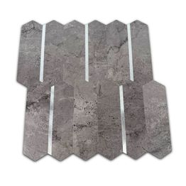 Sisustuslevy Nordih Grey Marble Pinstripe, 4x275x270mm