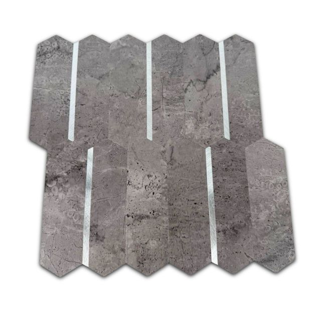 Sisustuslevy Nordih Grey Marble Pinstripe, 4x275x270mm
