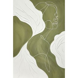 Käsintehty seinätaide Nordih Plaster Line Harmony, 120x80cm