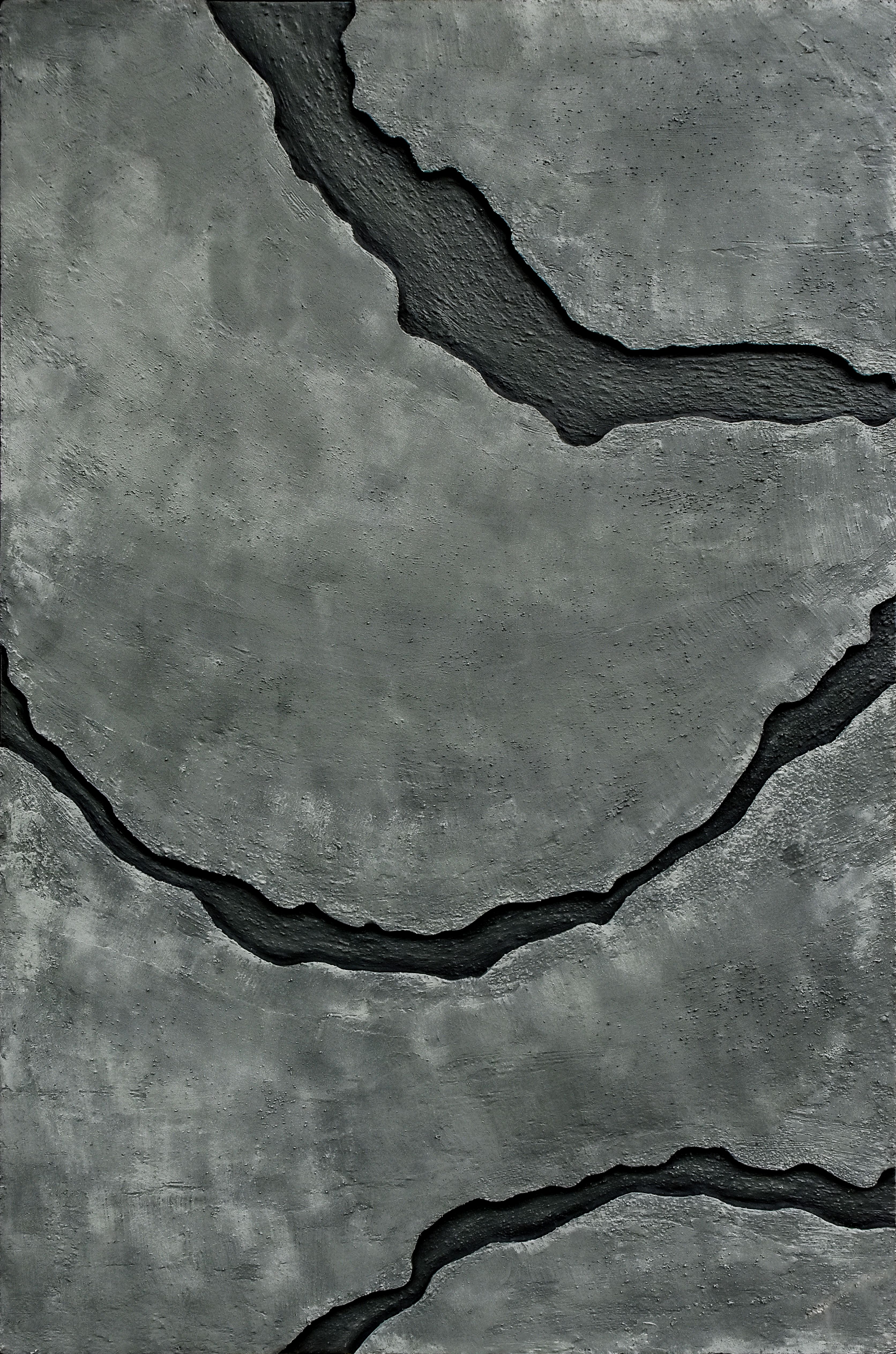 Käsintehty seinätaide Nordih Plaster Oil Slate Divide, 120x80cm