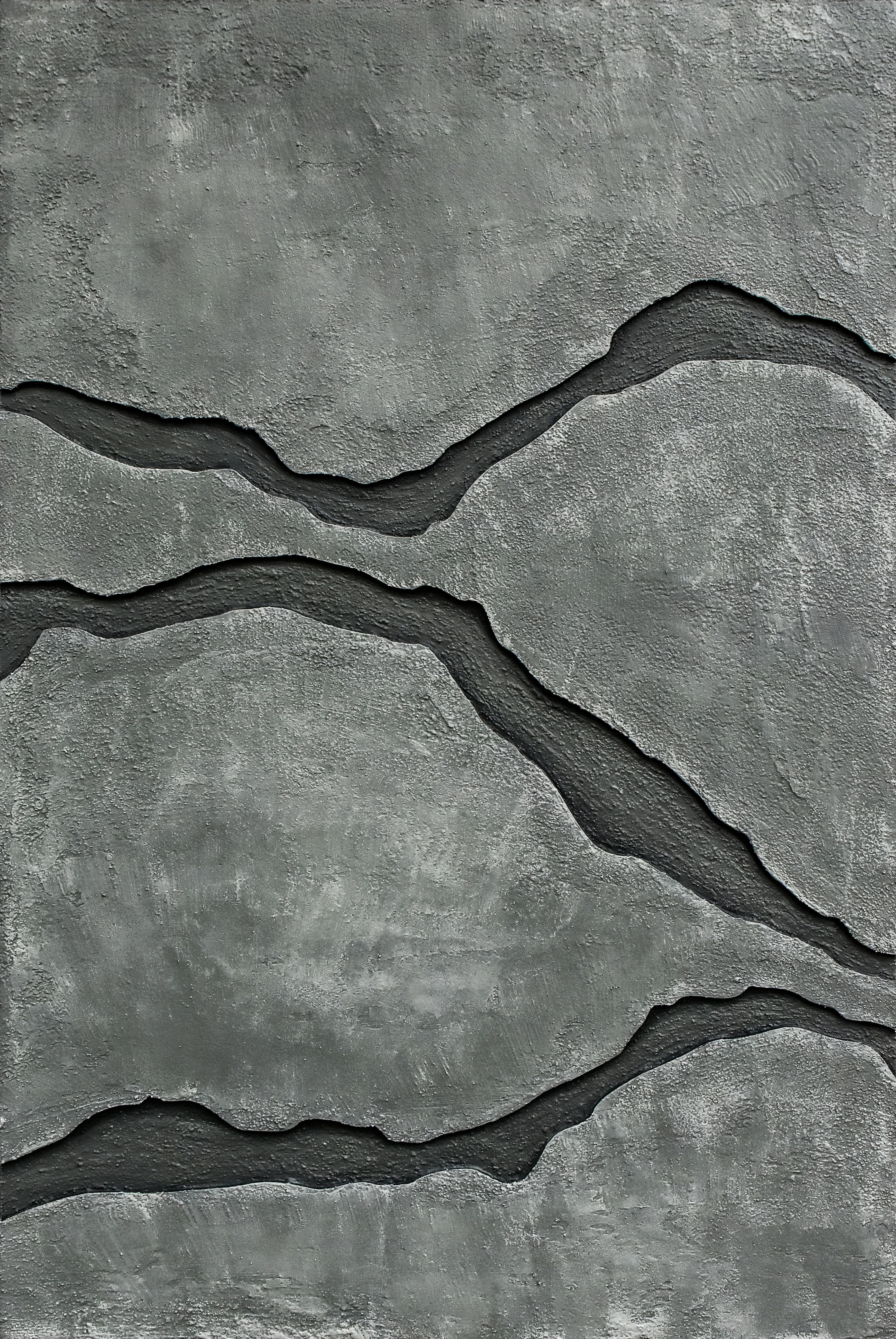 Käsintehty seinätaide Nordih Plaster Oil Slate Rift, 120x80cm