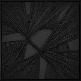 Käsintehty seinätaide Nordih Plaster Textile Knot Structure Black, 80x80cm