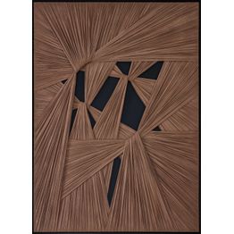 Käsintehty seinätaide Nordih Plaster Textile Knot Structure Brown&Black, 120x80cm