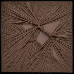 Käsintehty seinätaide Nordih Plaster Textile Knot Structure Brown, 80x80cm