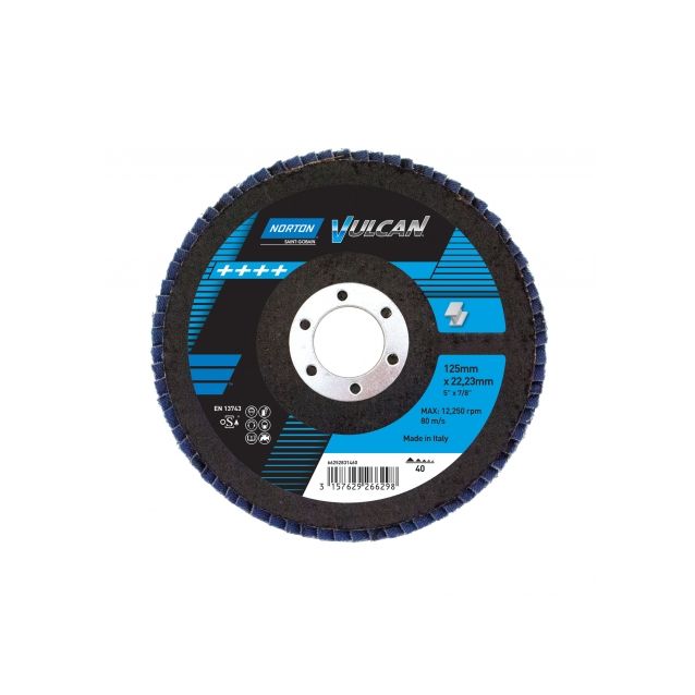 Lamellilaikka Norton Vulcan R842, 125x22mm, P40